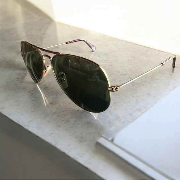 Ray-Ban for Brooks Brothers Capsule Collection 2011 Gold Aviator Sunglasses - Picture 7 of 13